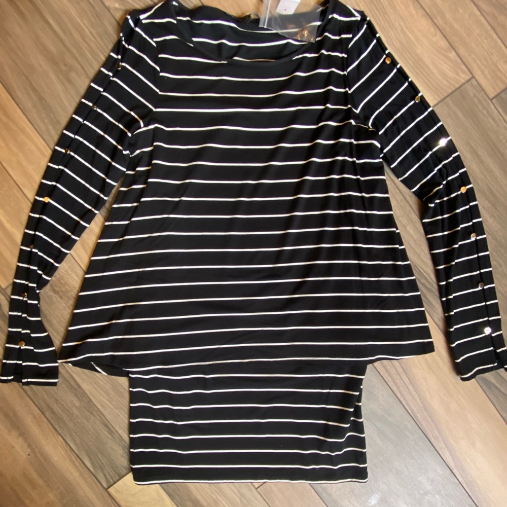 NWT! WHBM tunic striped shirt